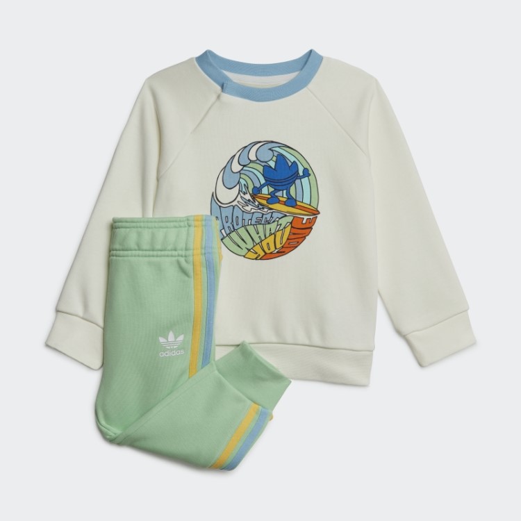 Conjunto Branco Da Equipe Com Estampa Gráfica Adidas