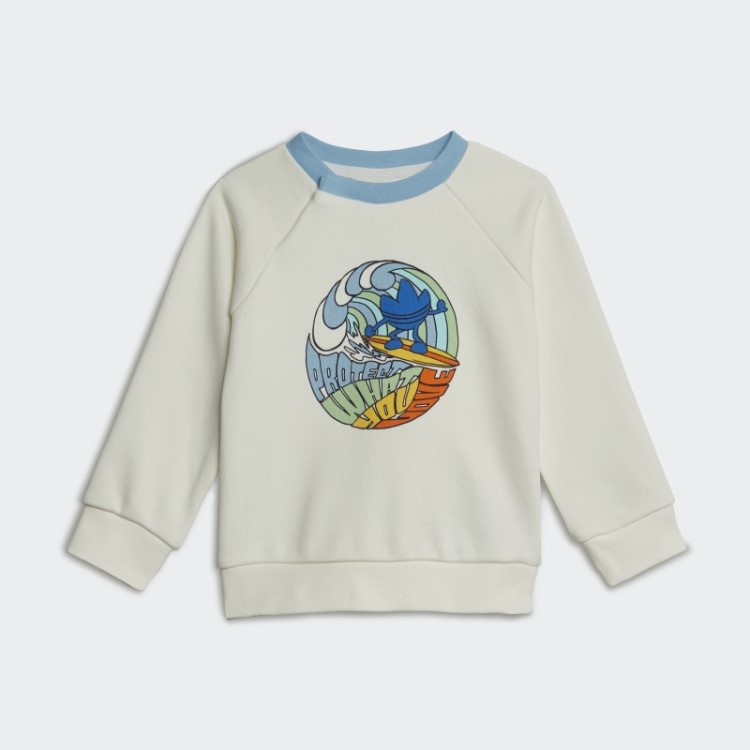 Conjunto Branco Da Equipe Com Estampa Gráfica Adidas