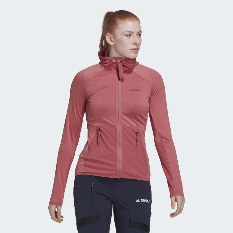 Terrex Tech Flooce Leve Jaqueta De Caminhada Com Capuz Adidas Vermelho