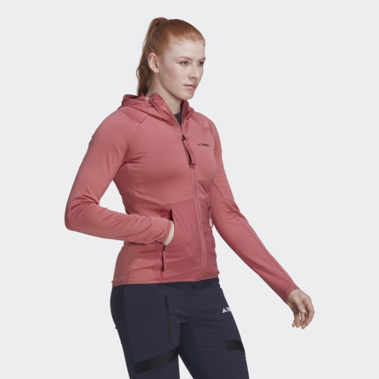 Terrex Tech Flooce Leve Jaqueta De Caminhada Com Capuz Adidas Vermelho