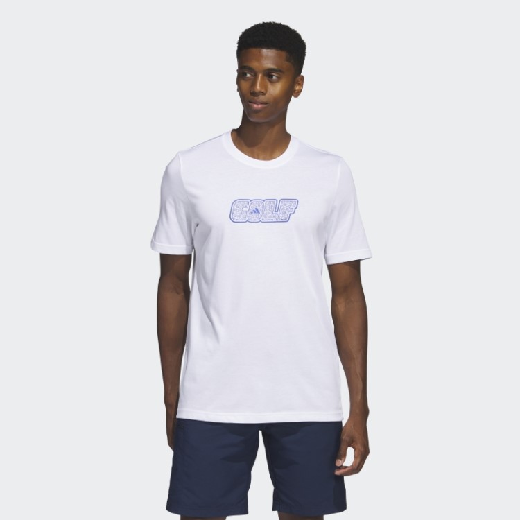 Camiseta De Golfe Branca Adidas