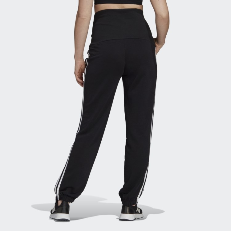 Calça Adidas Black Essentials De Algodão Com As Três Listras (maternidade)