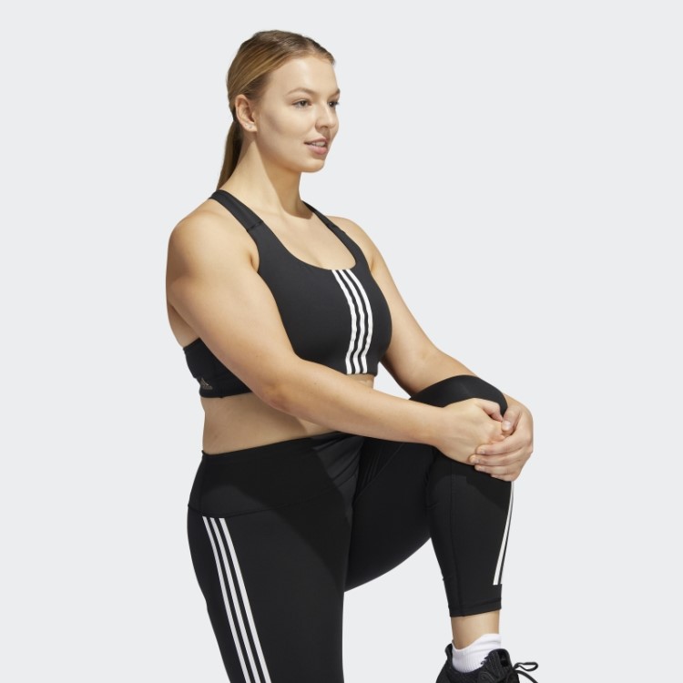 Sutiã Preto Adidas Powerimpact Training De Suporte Médio (tamanho Grande)
