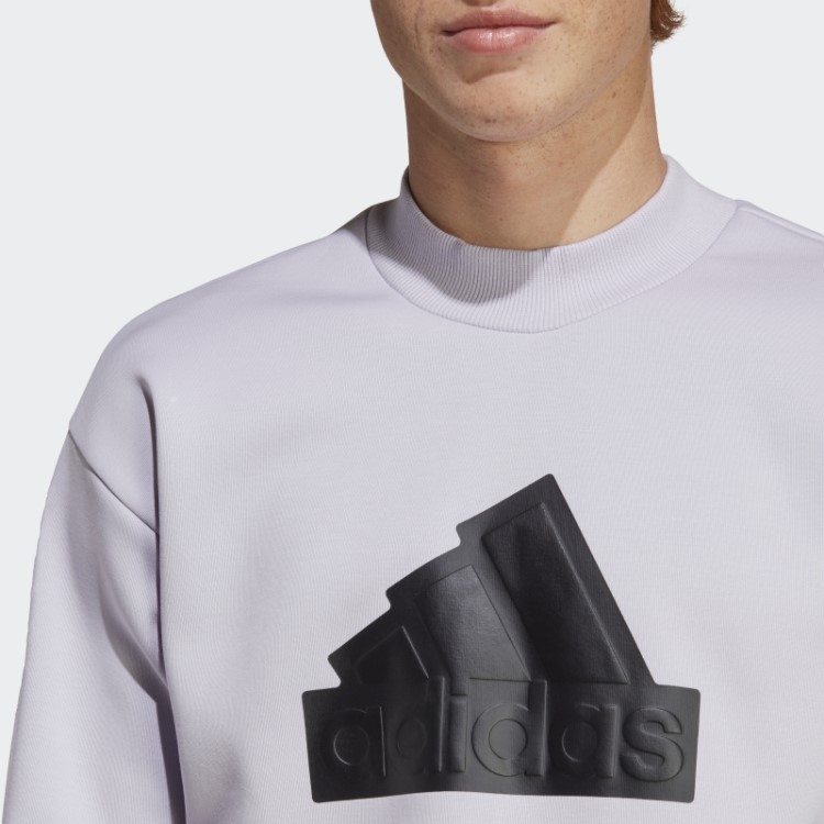 Adidas Future Icons Badge Of Sport Crew Sweatshirt Silver Dawn