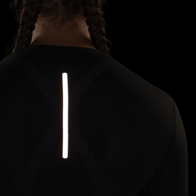 Top De Manga Longa Adidas Fast Running Preto