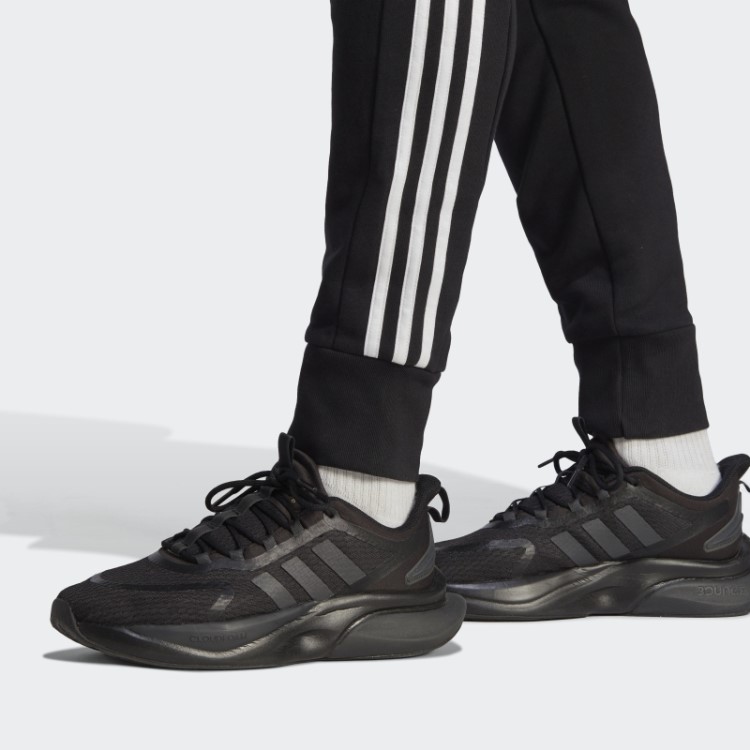 Calça Jogger Adidas Essentials French Terry Com Manguito Afunilado E As Três Listras