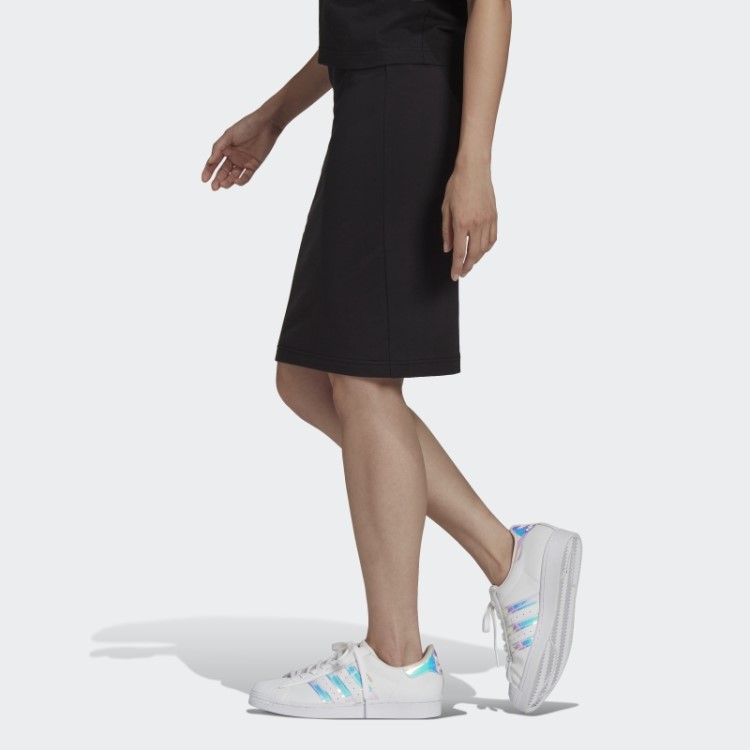 Saia Midi Preta Adidas
