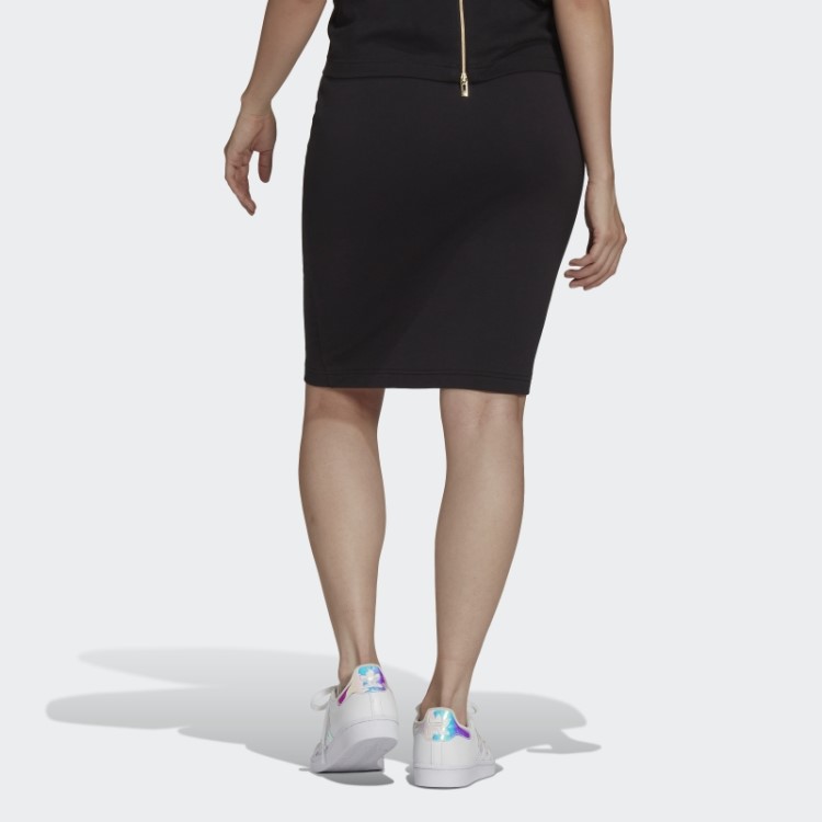 Saia Midi Preta Adidas