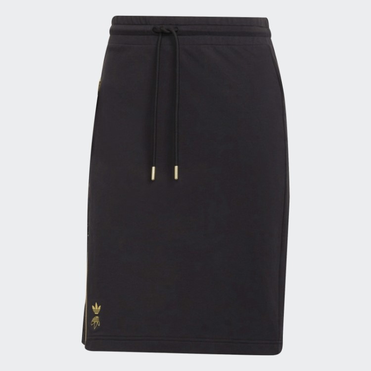 Saia Midi Preta Adidas