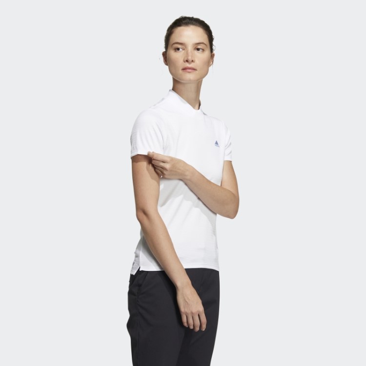 Feito Para Ser Refeito Camisa De Gola Canelada Branca Adidas Hot