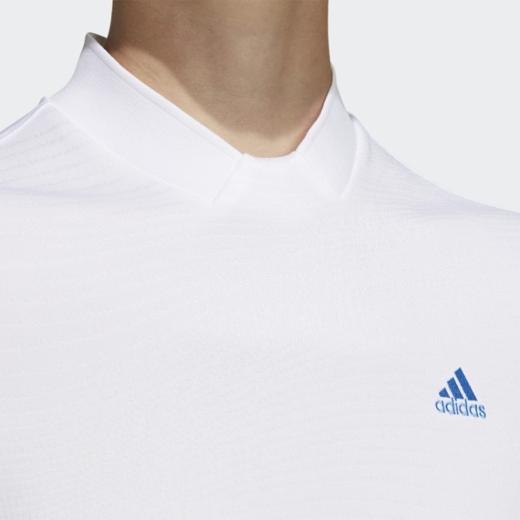 Feito Para Ser Refeito Camisa De Gola Canelada Branca Adidas Hot