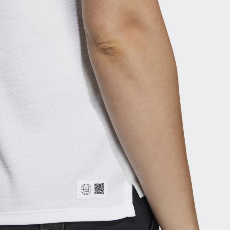 Feito Para Ser Refeito Camisa De Gola Canelada Branca Adidas Hot