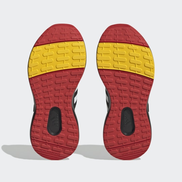 Sapatos Pretos Adidas X Disney Fortarun 2.0 Mickey Cloudfoam Elástico Com Tira Superior Em Renda