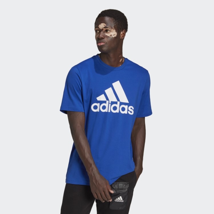 T-shirt Com Logótipo Grande Essencial Adidas Azul Royal