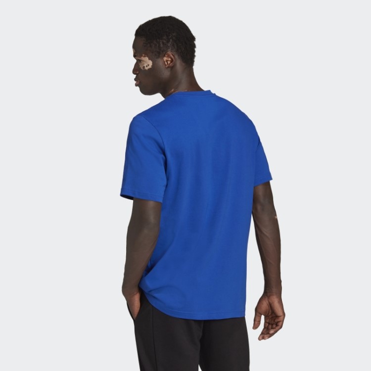 T-shirt Com Logótipo Grande Essencial Adidas Azul Royal