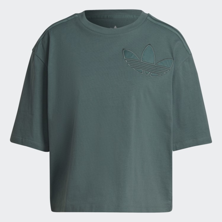 Camiseta Com Patch Trefoil Tech Esmeralda Adidas