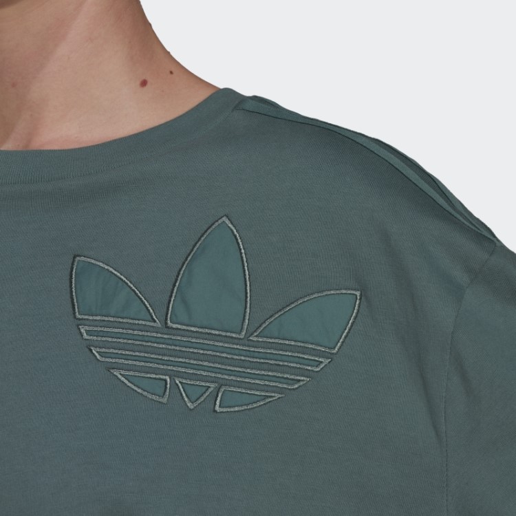 Camiseta Com Patch Trefoil Tech Esmeralda Adidas