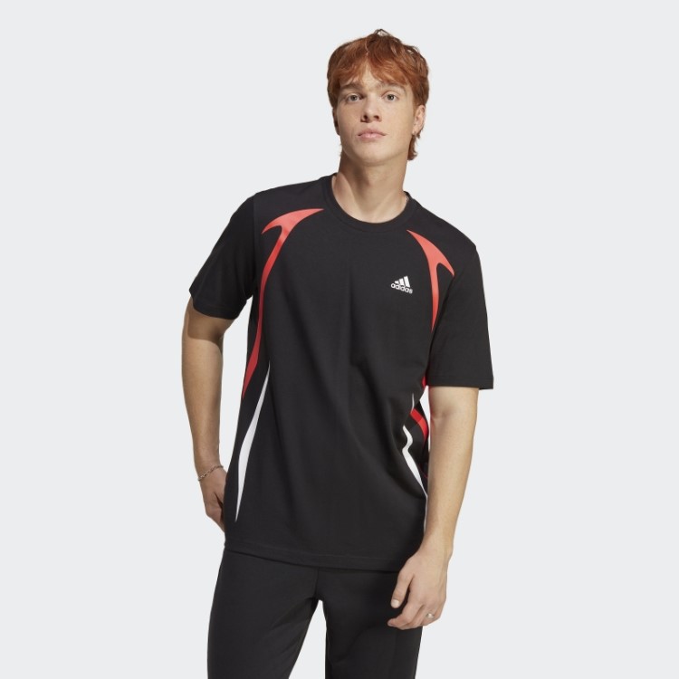 Camiseta Preta Adidas Colorblock