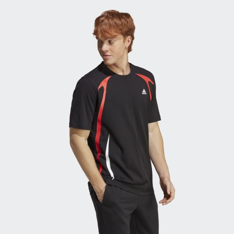 Camiseta Preta Adidas Colorblock