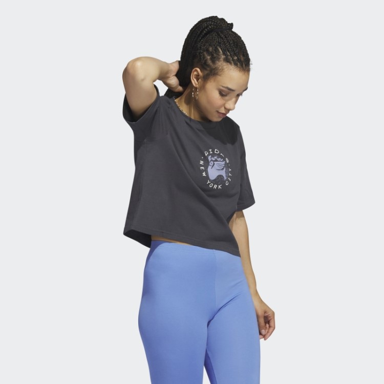 Carbon Hot Adidas New York T-shirt Pigeon Crop