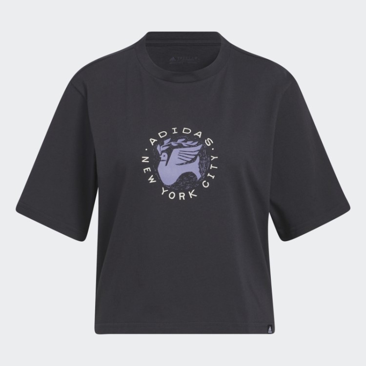 Carbon Hot Adidas New York T-shirt Pigeon Crop