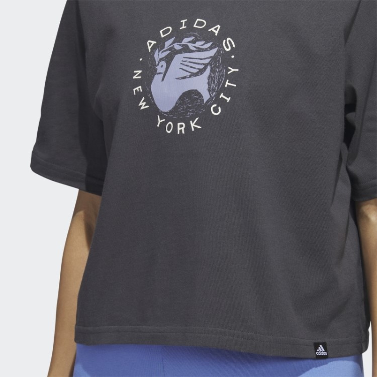 Carbon Hot Adidas New York T-shirt Pigeon Crop