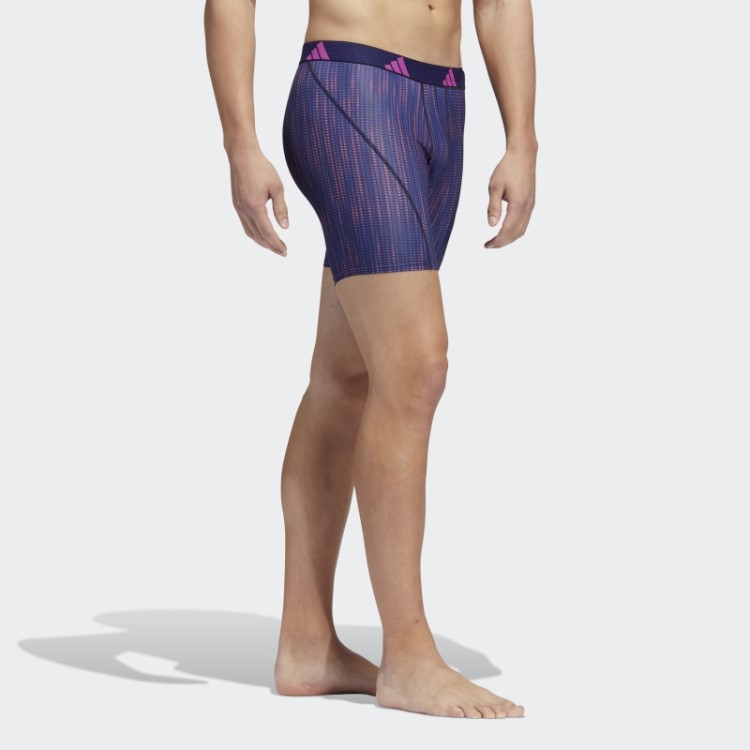 Cueca Boxer Gráfica De Malha De Desempenho Adidas 3 Pares Azul