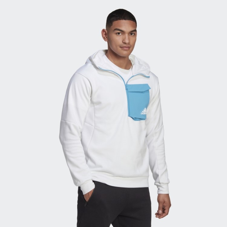 Adidas White Designed For Gameday Hoodie