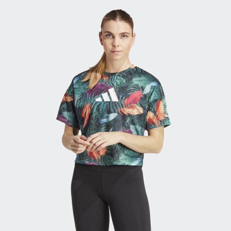 Camiseta Adidas Black All Black Rugby Lifestyle Cropped