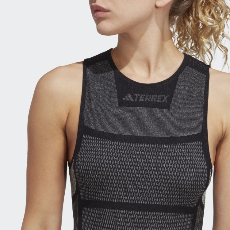 Regata Sem Manga Baselayer Preta Adidas Terrex Drynamo