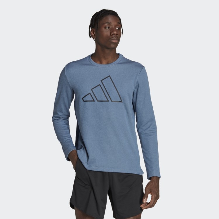 Moletom De Aço Adidas Train Icons 3 Bar Logo Training Crew