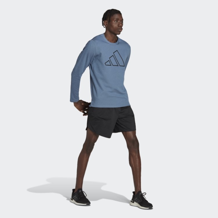 Moletom De Aço Adidas Train Icons 3 Bar Logo Training Crew