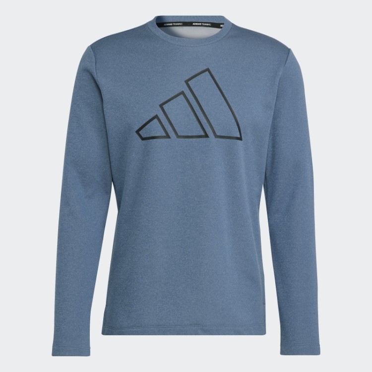 Moletom De Aço Adidas Train Icons 3 Bar Logo Training Crew