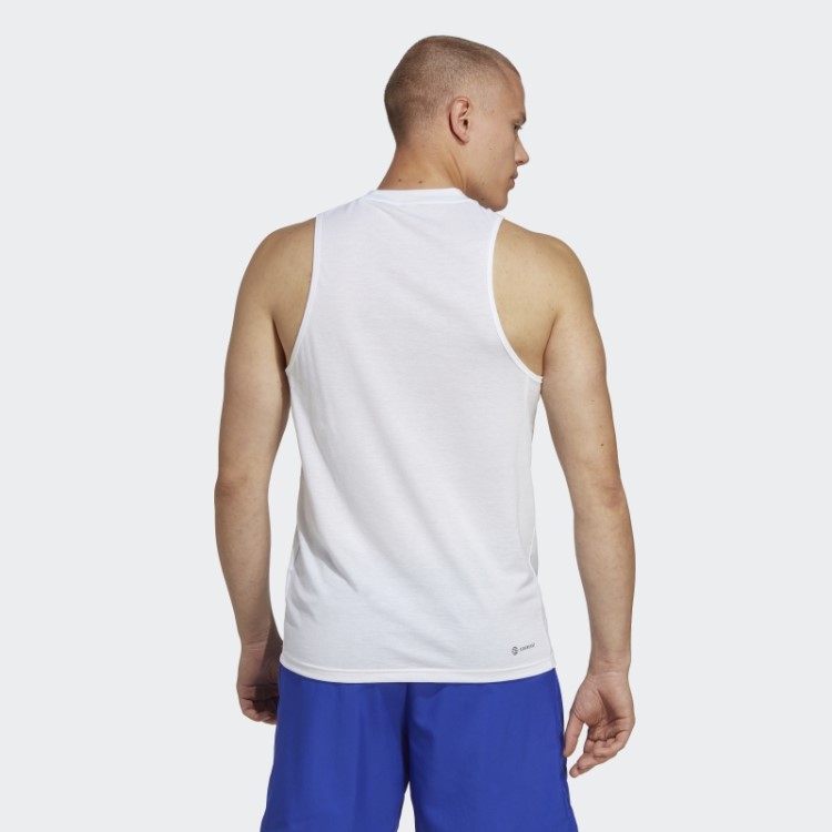 Camiseta Sem Mangas Para Treino Adidas White Train Essentials Feelready