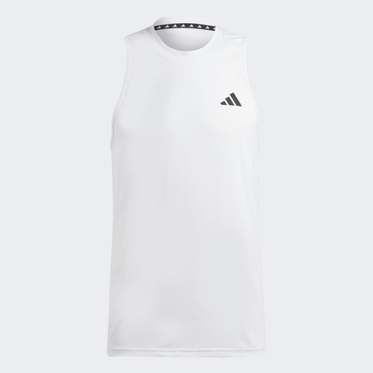 Camiseta Sem Mangas Para Treino Adidas White Train Essentials Feelready
