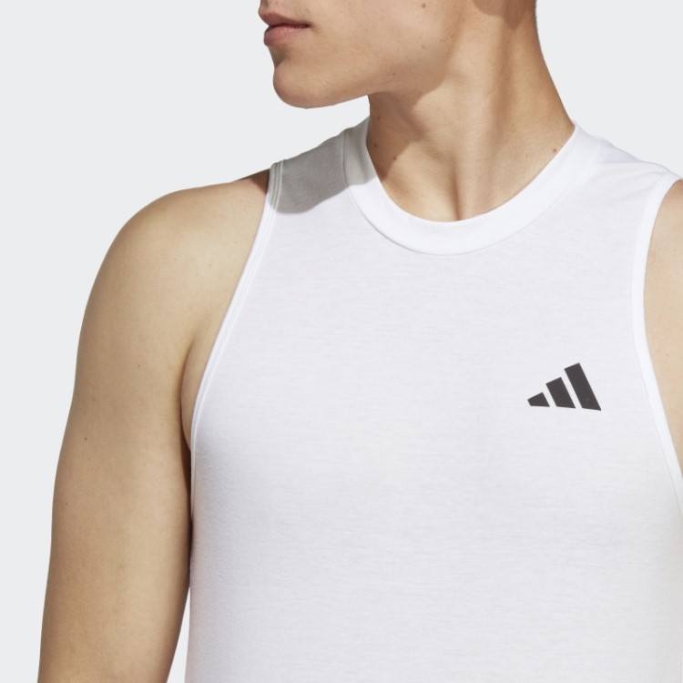 Camiseta Sem Mangas Para Treino Adidas White Train Essentials Feelready