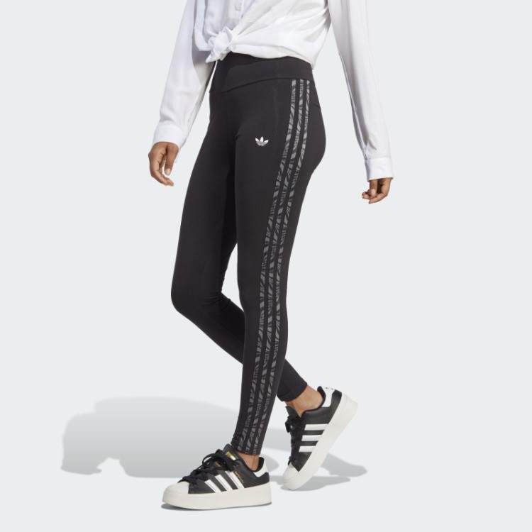 Legging Animal Print Preto Adidas
