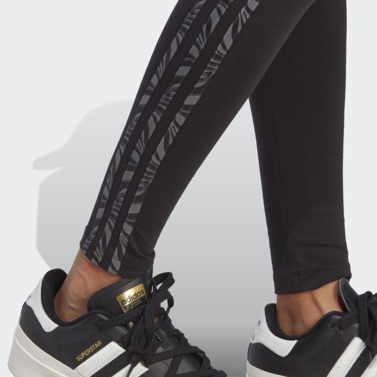 Legging Animal Print Preto Adidas