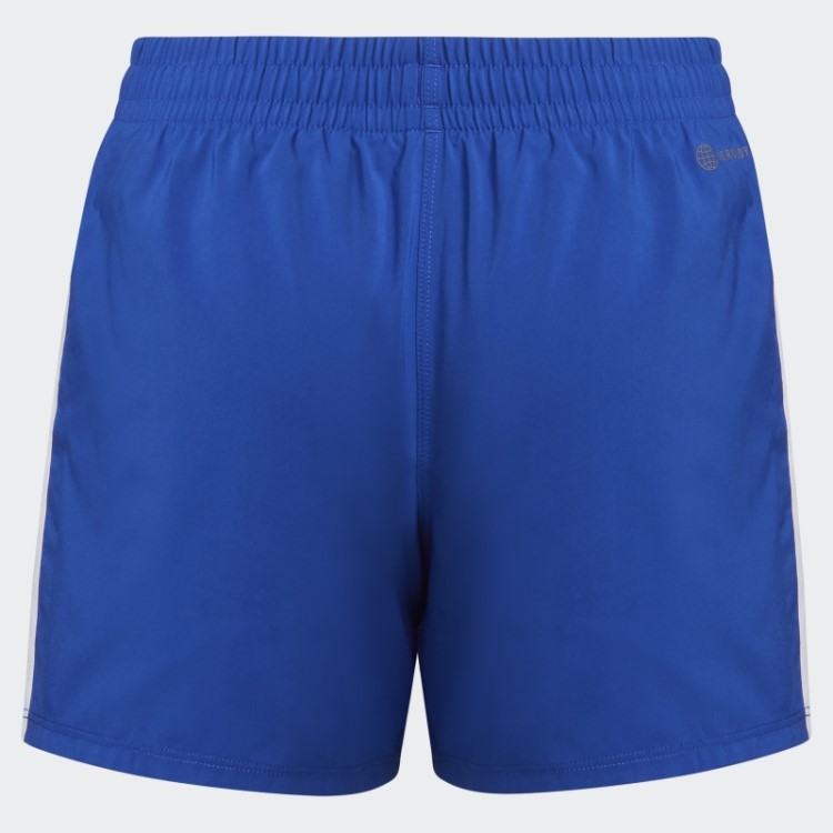 Short Com As Três Listras Tecido Adidas Azul Royal
