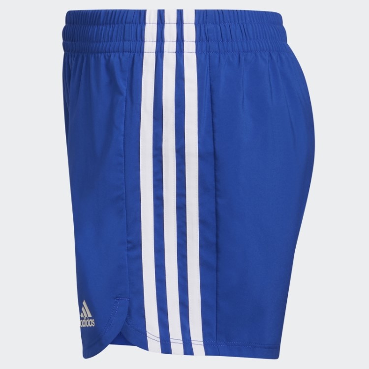 Short Com As Três Listras Tecido Adidas Azul Royal
