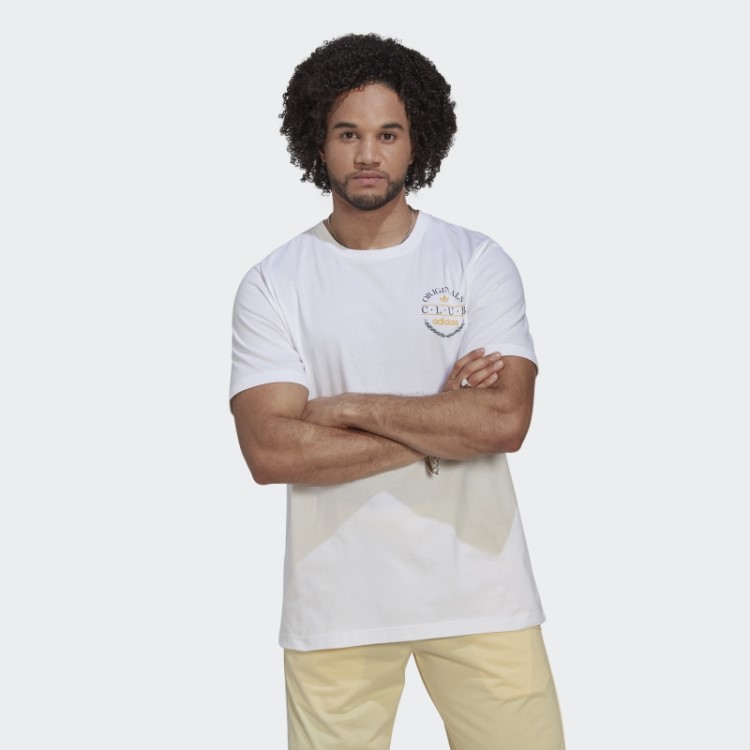 Camiseta Branca Com Logo Do Clube Adidas