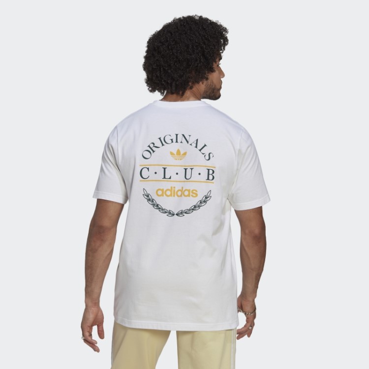 Camiseta Branca Com Logo Do Clube Adidas