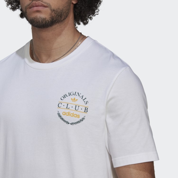 Camiseta Branca Com Logo Do Clube Adidas