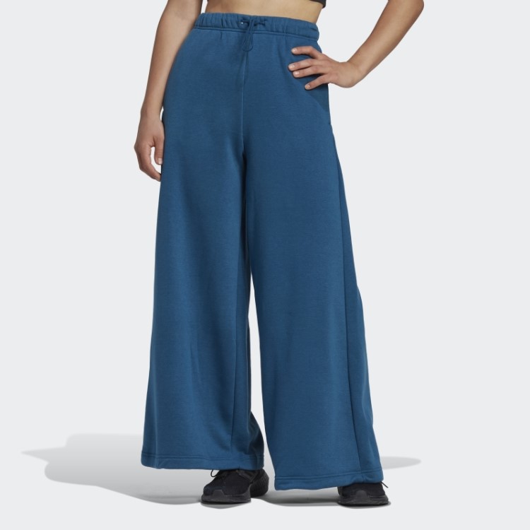 Calça De Lã Adidas Marine Studio Lounge Com Perna Larga