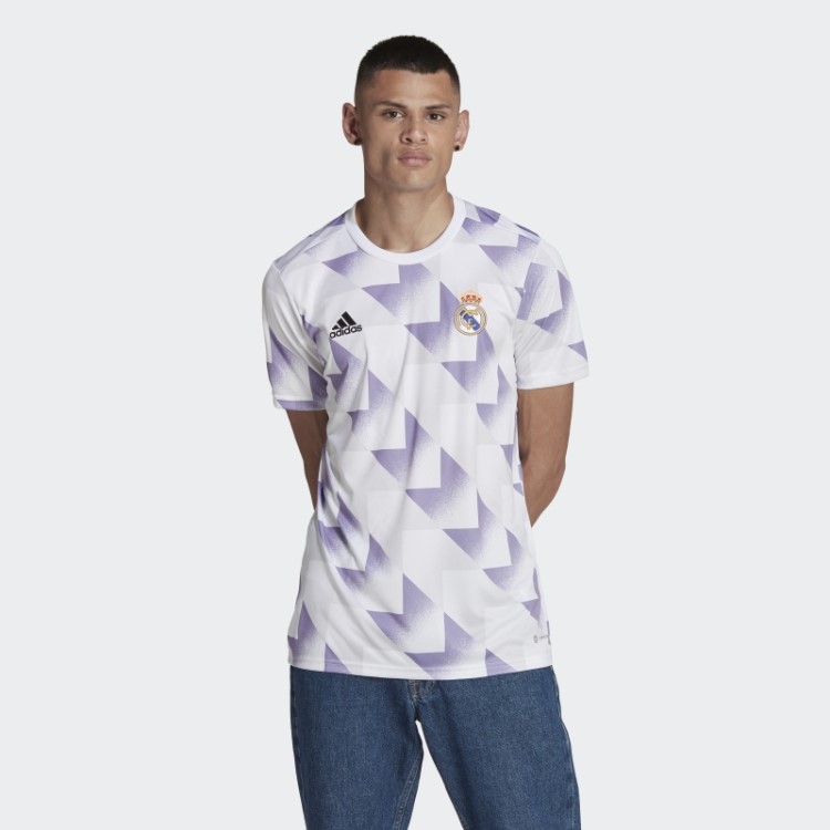 Camisa Branca Adidas Pré-jogo Do Real Madrid