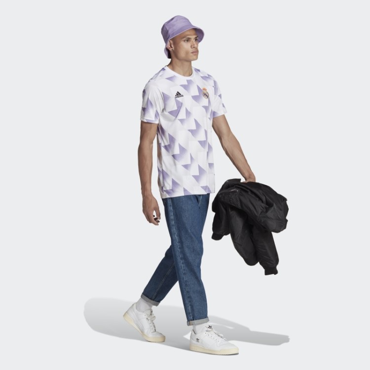 Camisa Branca Adidas Pré-jogo Do Real Madrid