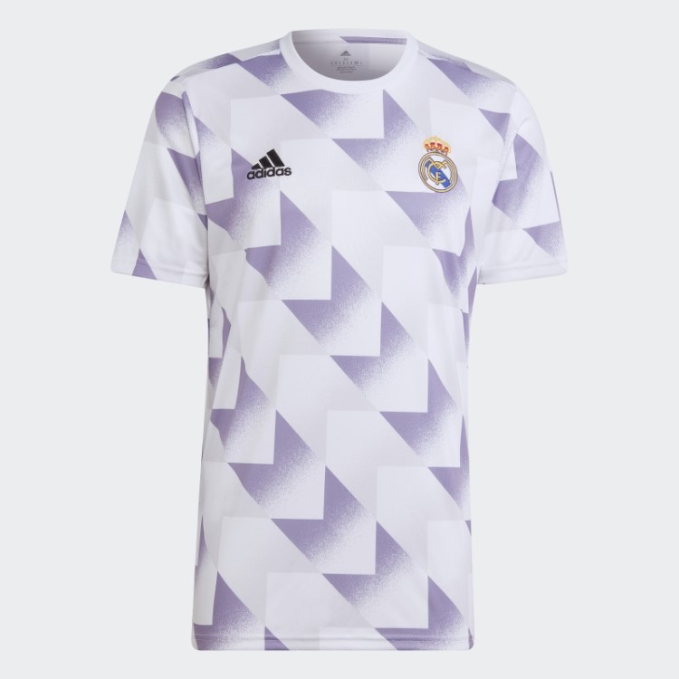 Camisa Branca Adidas Pré-jogo Do Real Madrid