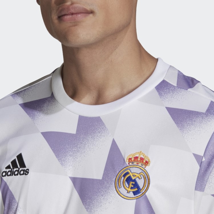 Camisa Branca Adidas Pré-jogo Do Real Madrid