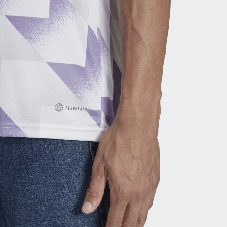 Camisa Branca Adidas Pré-jogo Do Real Madrid