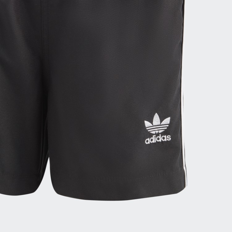 Calção De Banho Preto Originals Adicolor Com As 3 Riscas Adidas